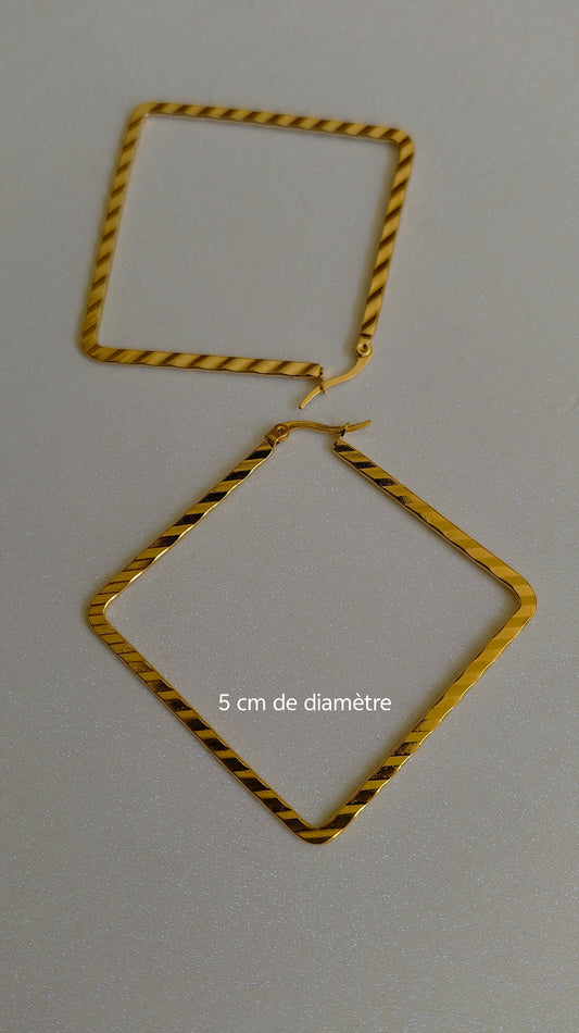 Boucles d'oreilles/créoles Précheur acier inoxydable