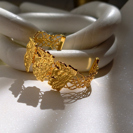 Manchette/Bracelet Côte d'Ivoire acier inoxydable