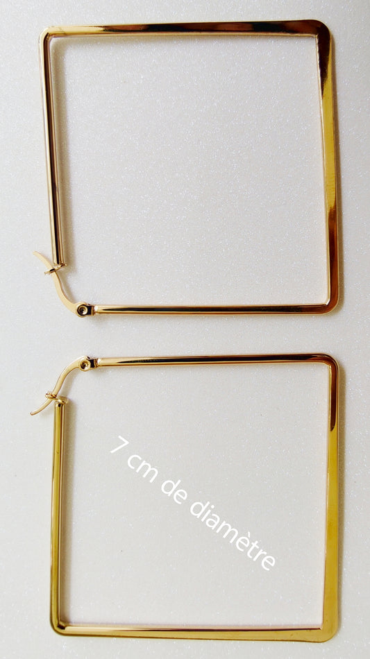 Boucles d'oreilles/créoles Désirade acier inoxydable