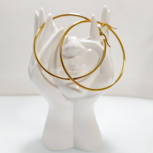 Boucles d'oreilles/ créoles Sainte Luce acier inoxydable