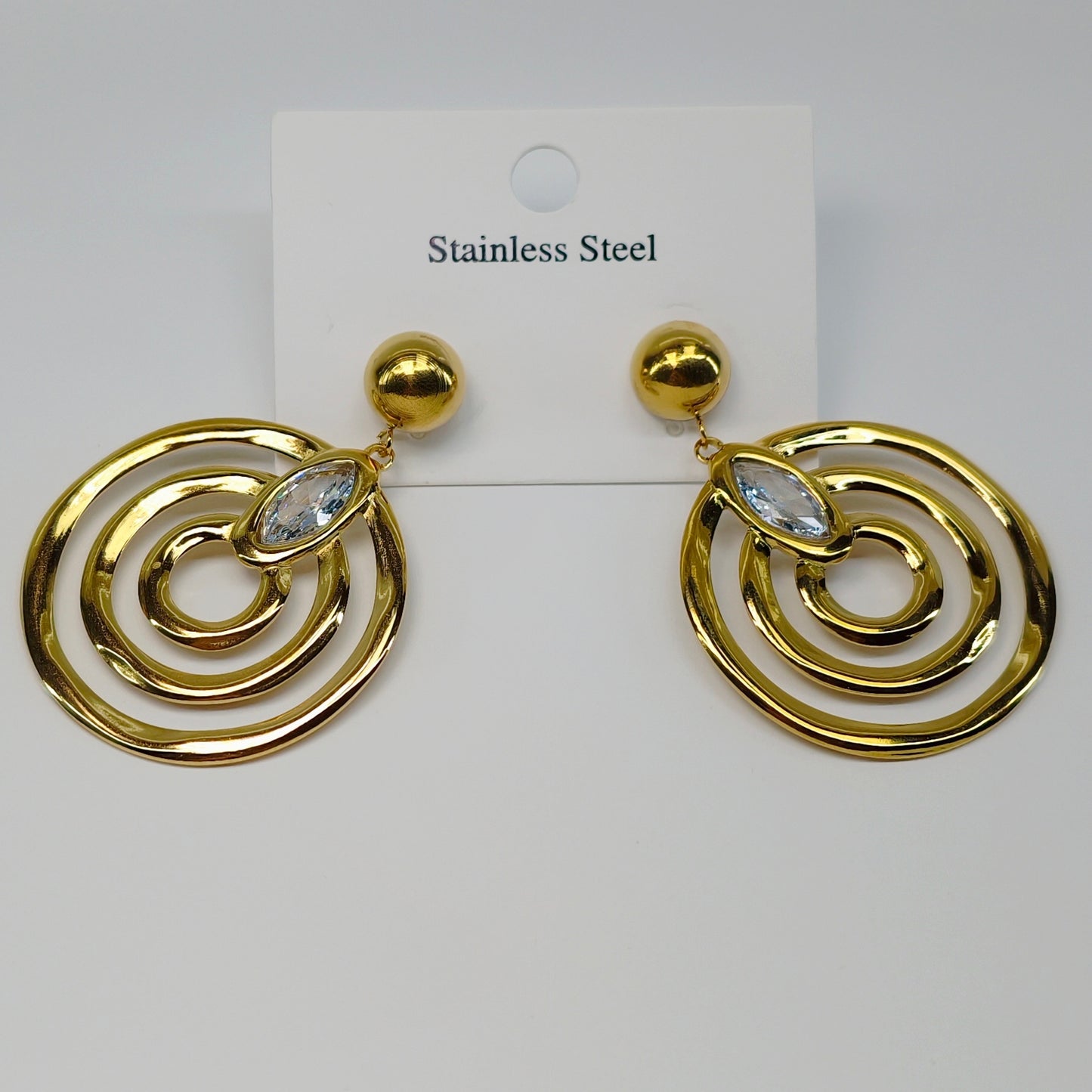 Boucles d'oreilles Brooklyn acier inoxydable