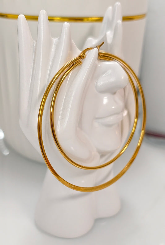 Boucles d'oreilles Cayenne grand modèle acier inoxydable