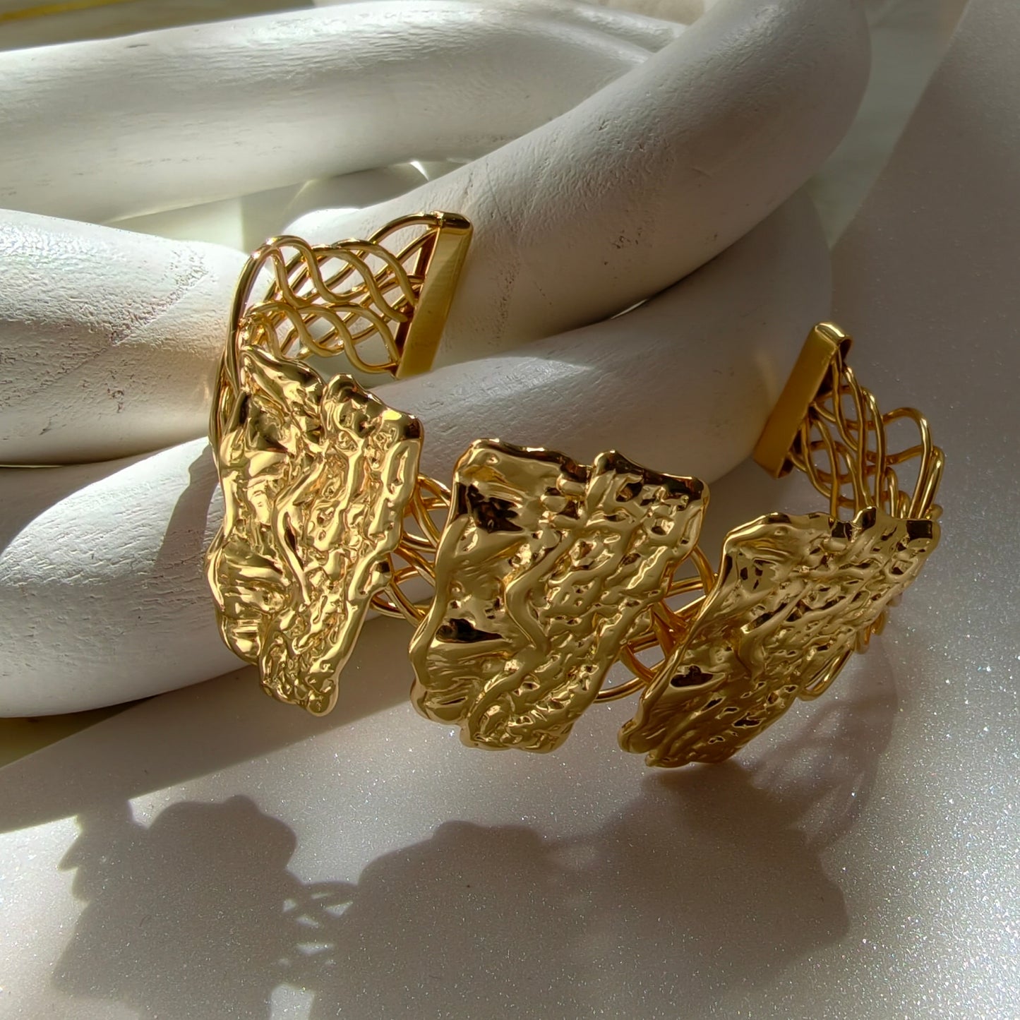 Manchette/Bracelet Côte d'Ivoire acier inoxydable