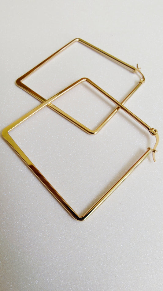 Boucles d'oreilles/créoles Désirade acier inoxydable