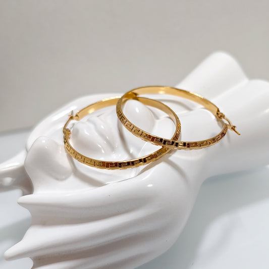 Boucles d'oreilles /créoles François acier inoxydable