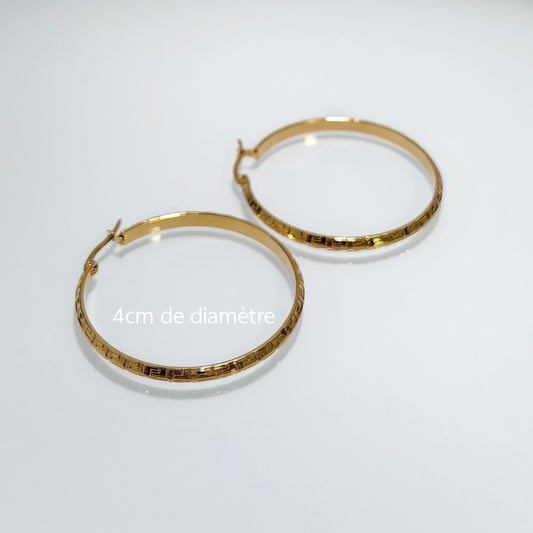 Boucles d'oreilles /créoles François acier inoxydable