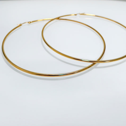 Boucles d'oreilles/créoles Robert acier inoxydable