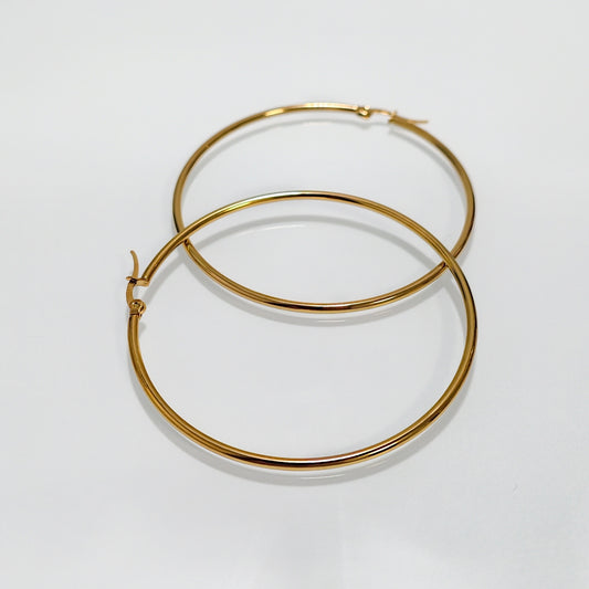 Boucles d'oreilles/ créoles Sainte Luce acier inoxydable