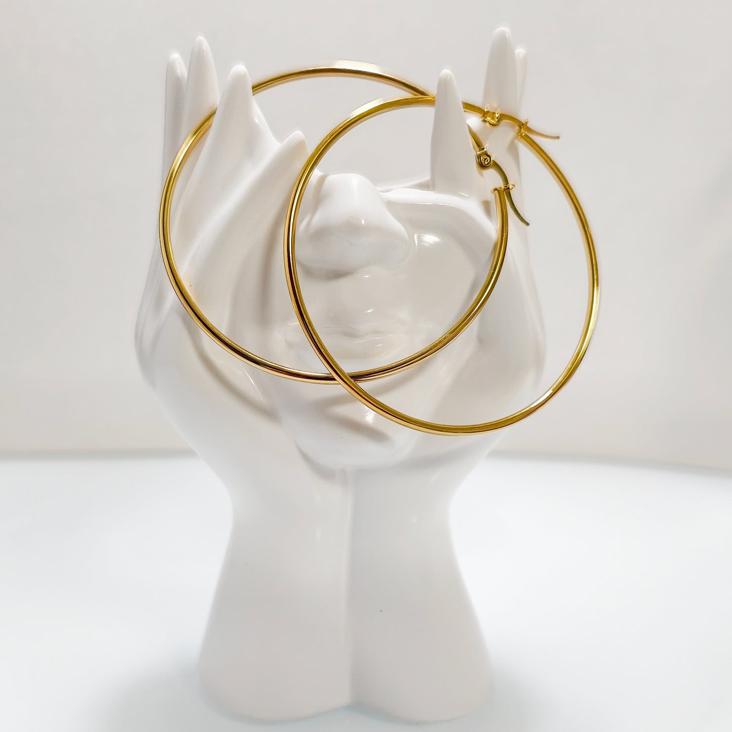 Boucles d'oreilles/ créoles Sainte Luce acier inoxydable