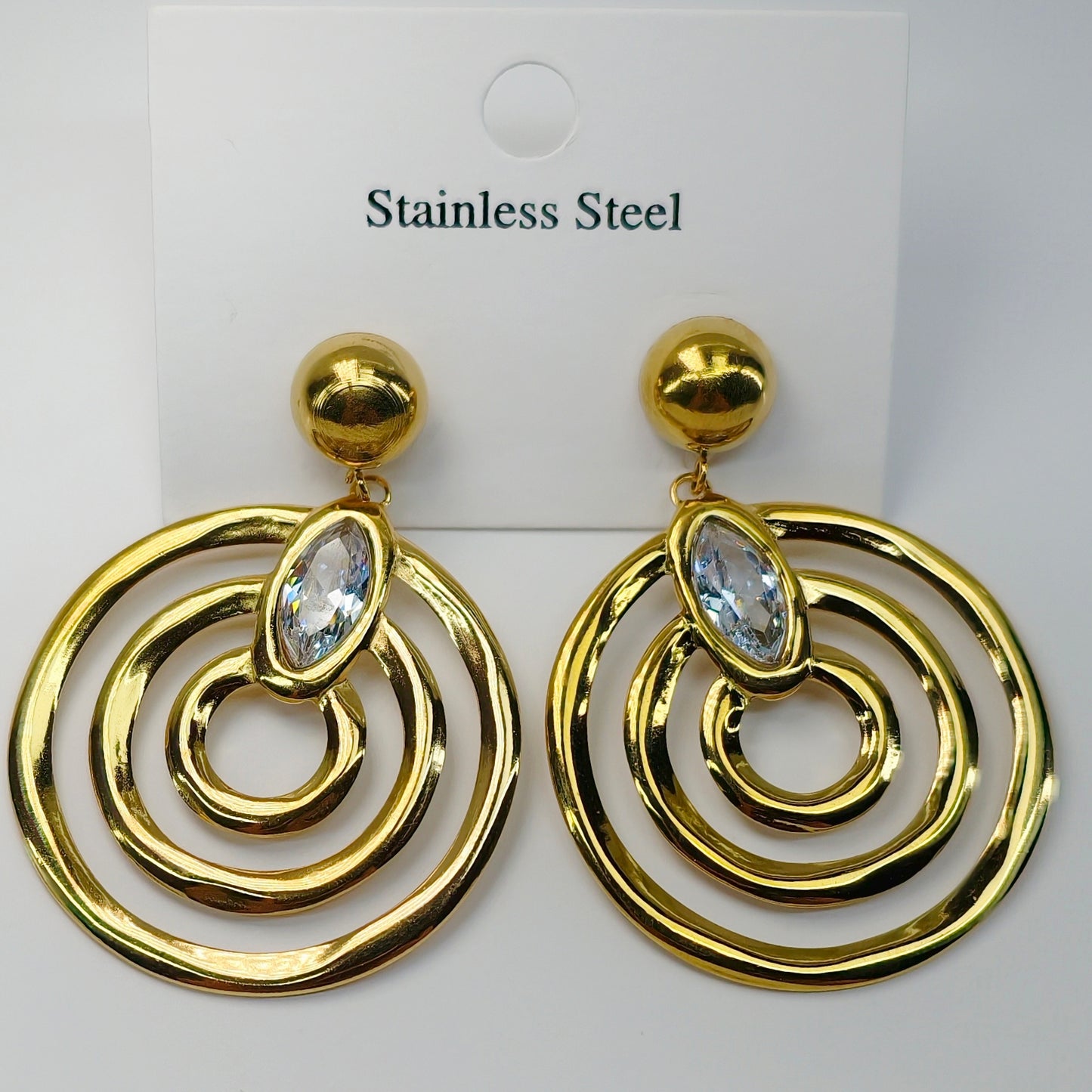 Boucles d'oreilles Brooklyn acier inoxydable