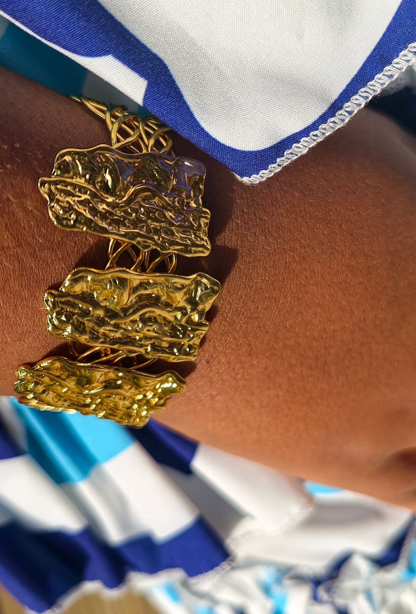 Manchette/Bracelet Côte d'Ivoire acier inoxydable