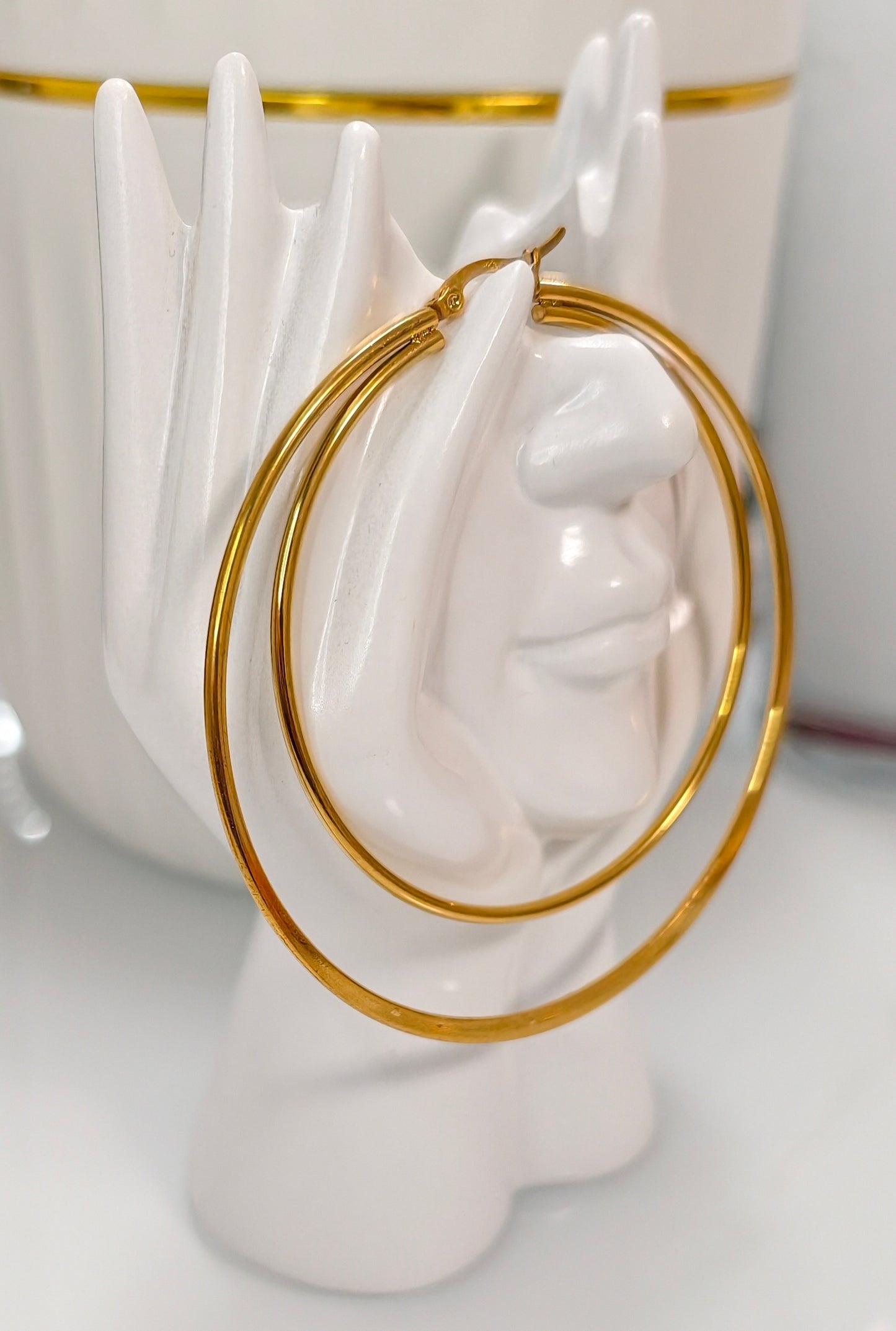 Boucles d'oreilles Cayenne grand modèle acier inoxydable