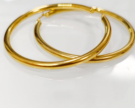 Boucles d'oreilles/créoles Baie Mahaut acier inoxydable