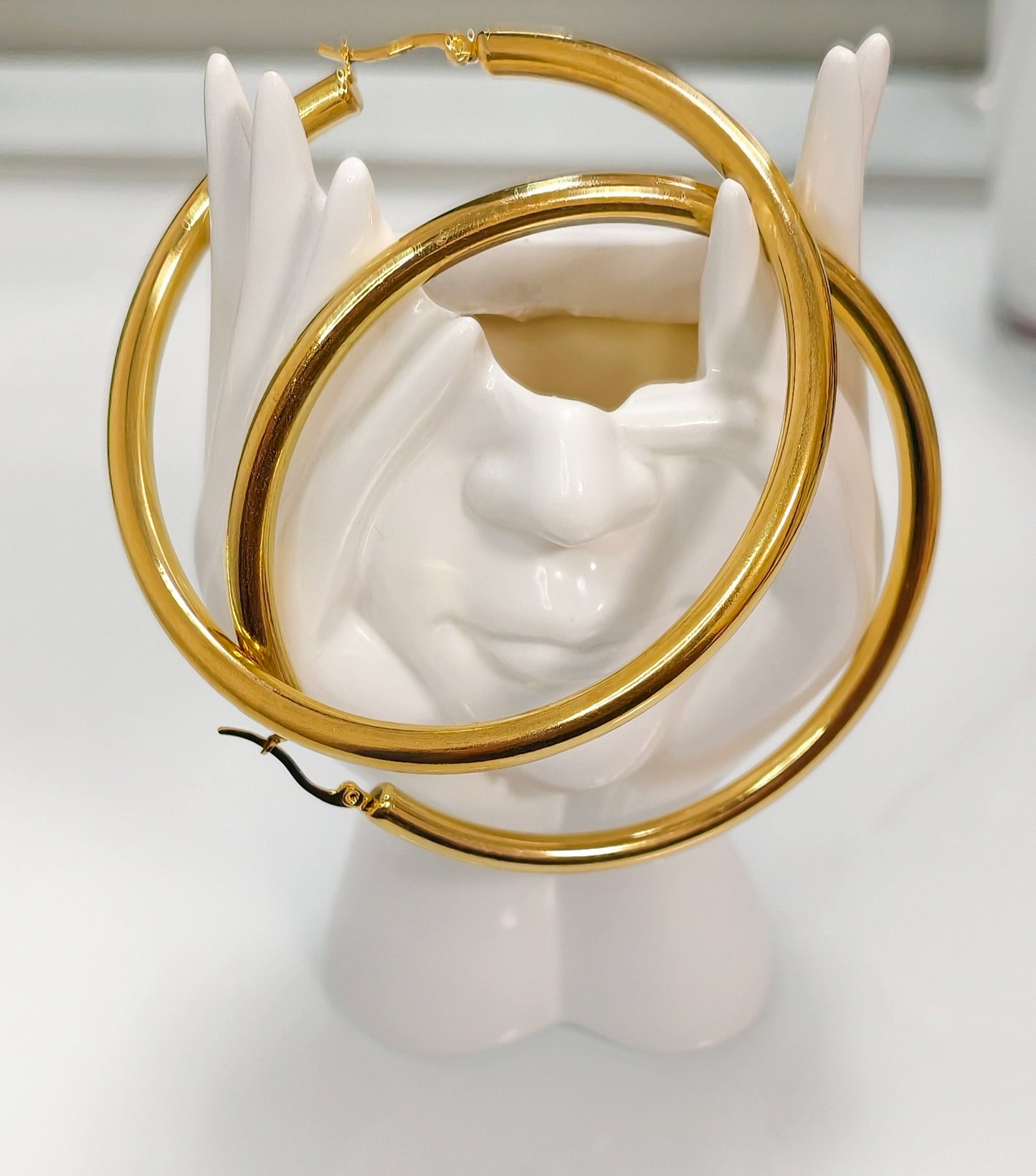 Boucles d'oreilles/créoles Baie Mahaut acier inoxydable