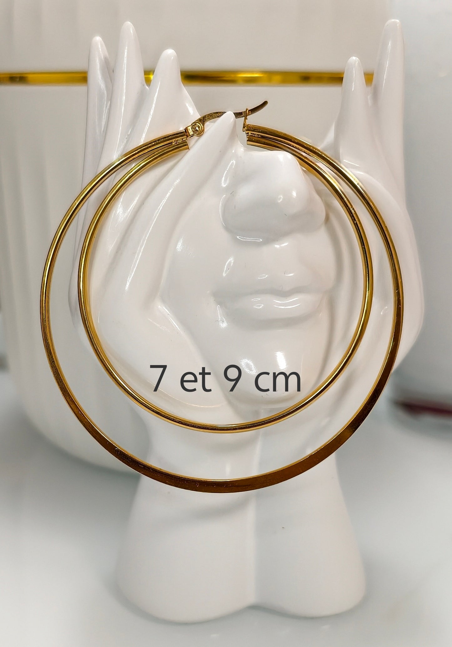 Boucles d'oreilles Cayenne grand modèle acier inoxydable