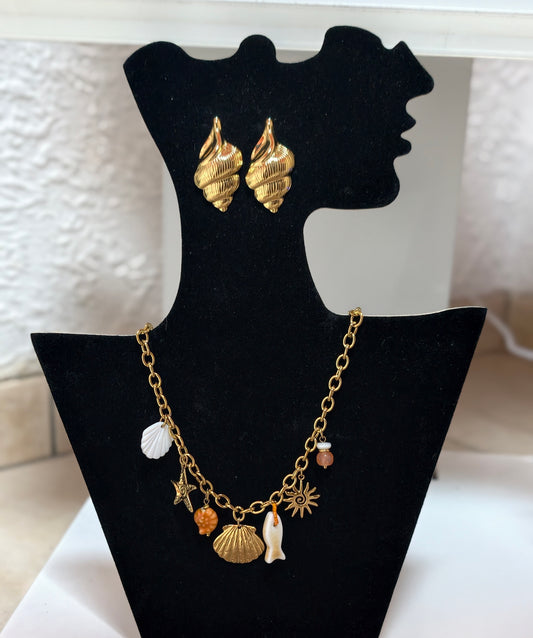 Collier breloques Fortaleza acier inoxydable