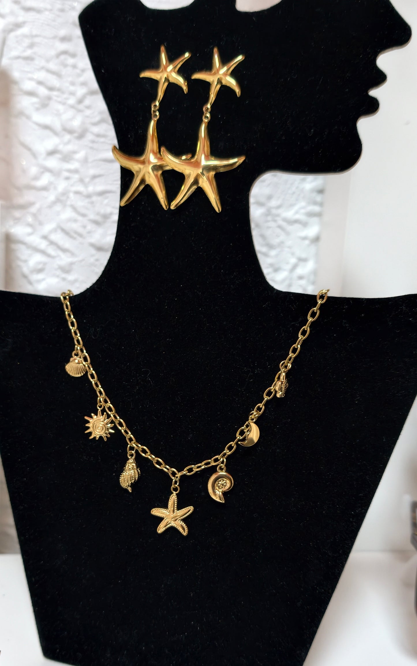Collier breloques Papeete acier inoxydable