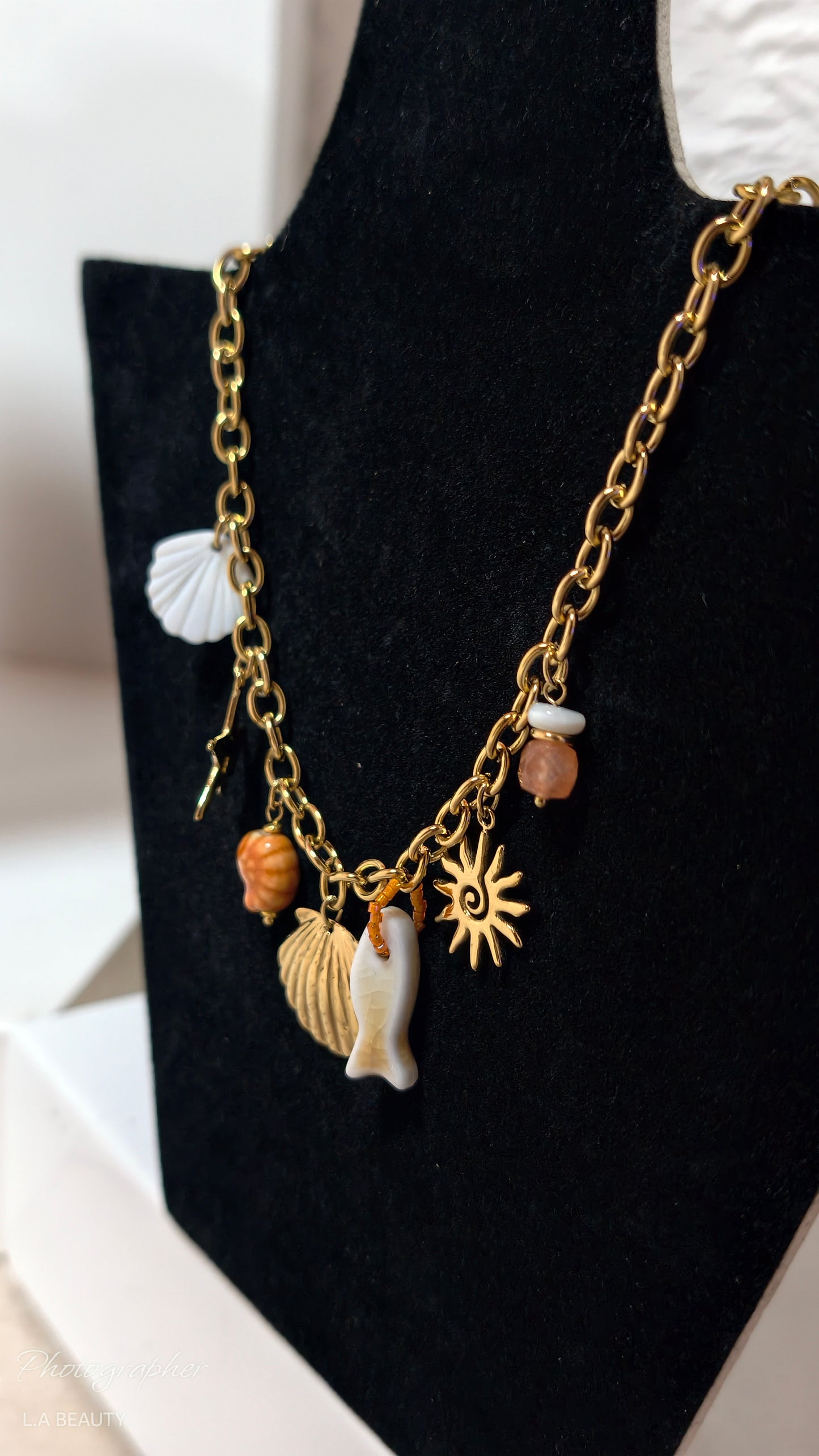 Collier breloques Fortaleza acier inoxydable