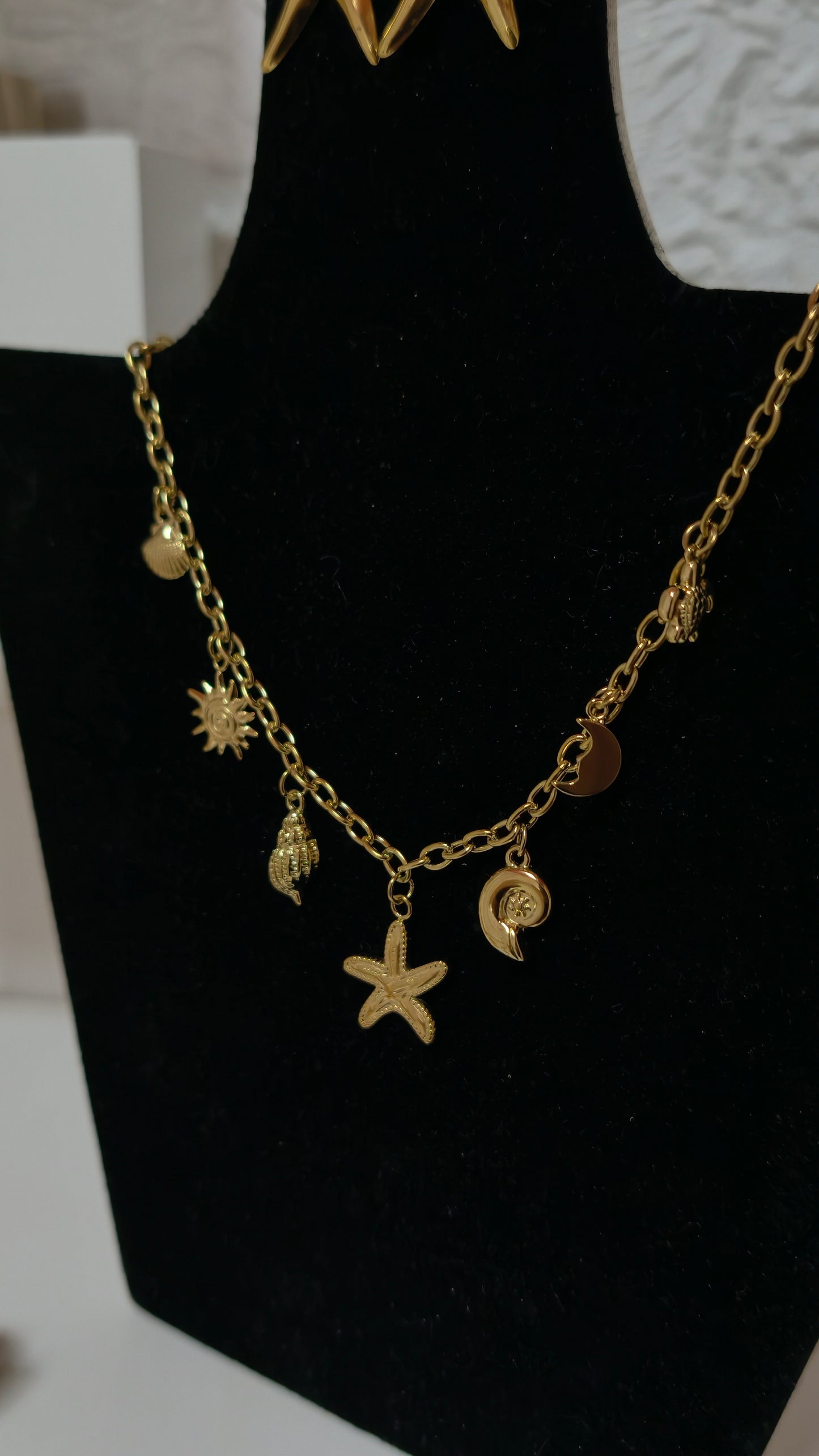 Collier breloques Papeete acier inoxydable